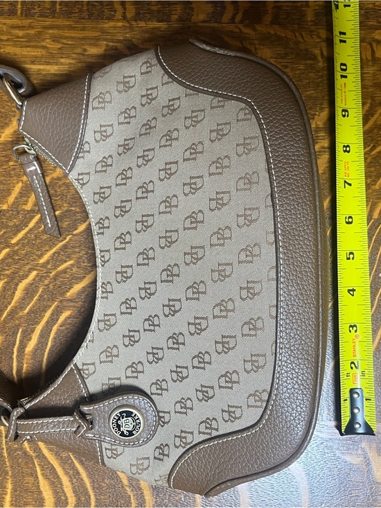 Dooney & Bourke Brown and Cream Signature Shoulder Bag main image 2